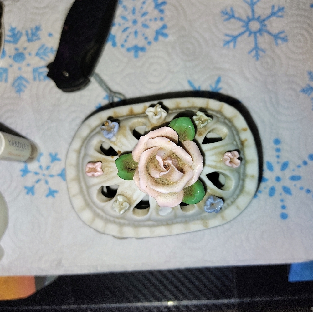 Floral Ceramic Trinket Box